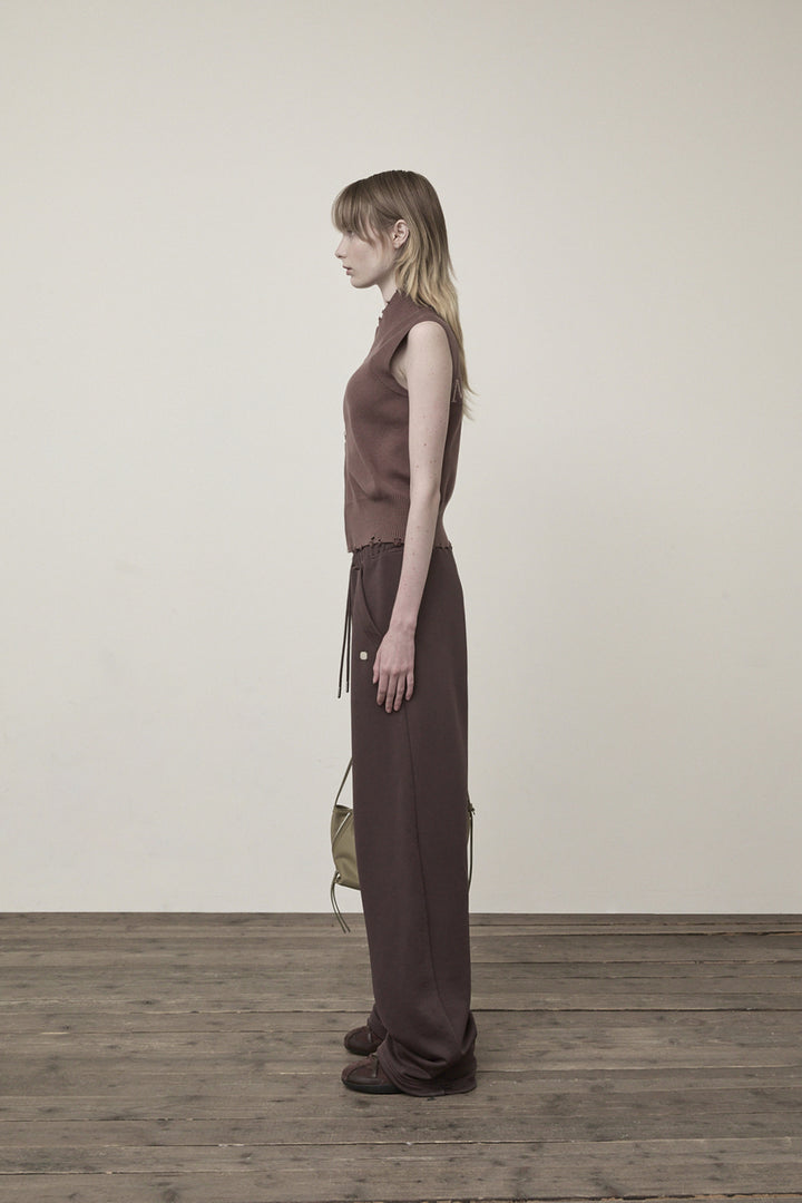 Matin Kim Back Pocket Glitter Sweatpants — Brown