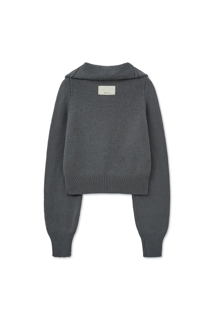 Matin Kim Hook Point Two Way Cross Cardigan — Gray