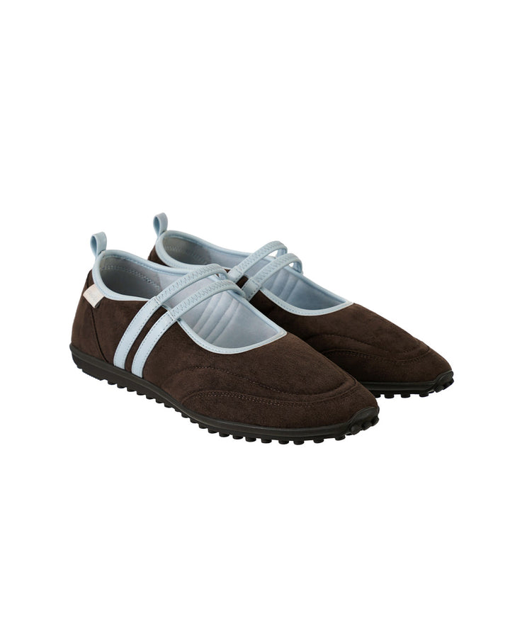 Stand Oil Strap Mary Jane Sneaker — Maroon Combi