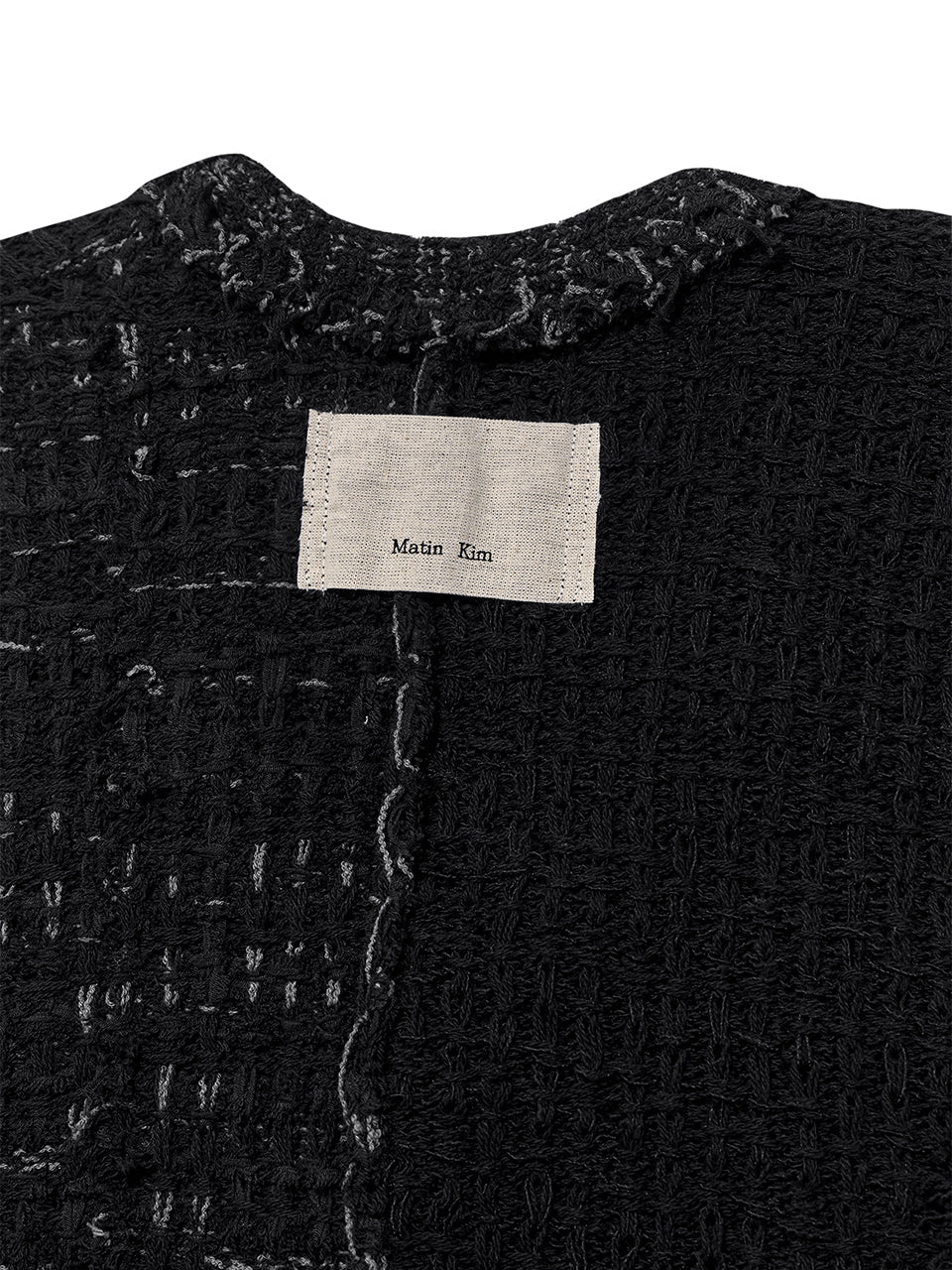 Matin Kim Rough Tweed Knit Vest — Black
