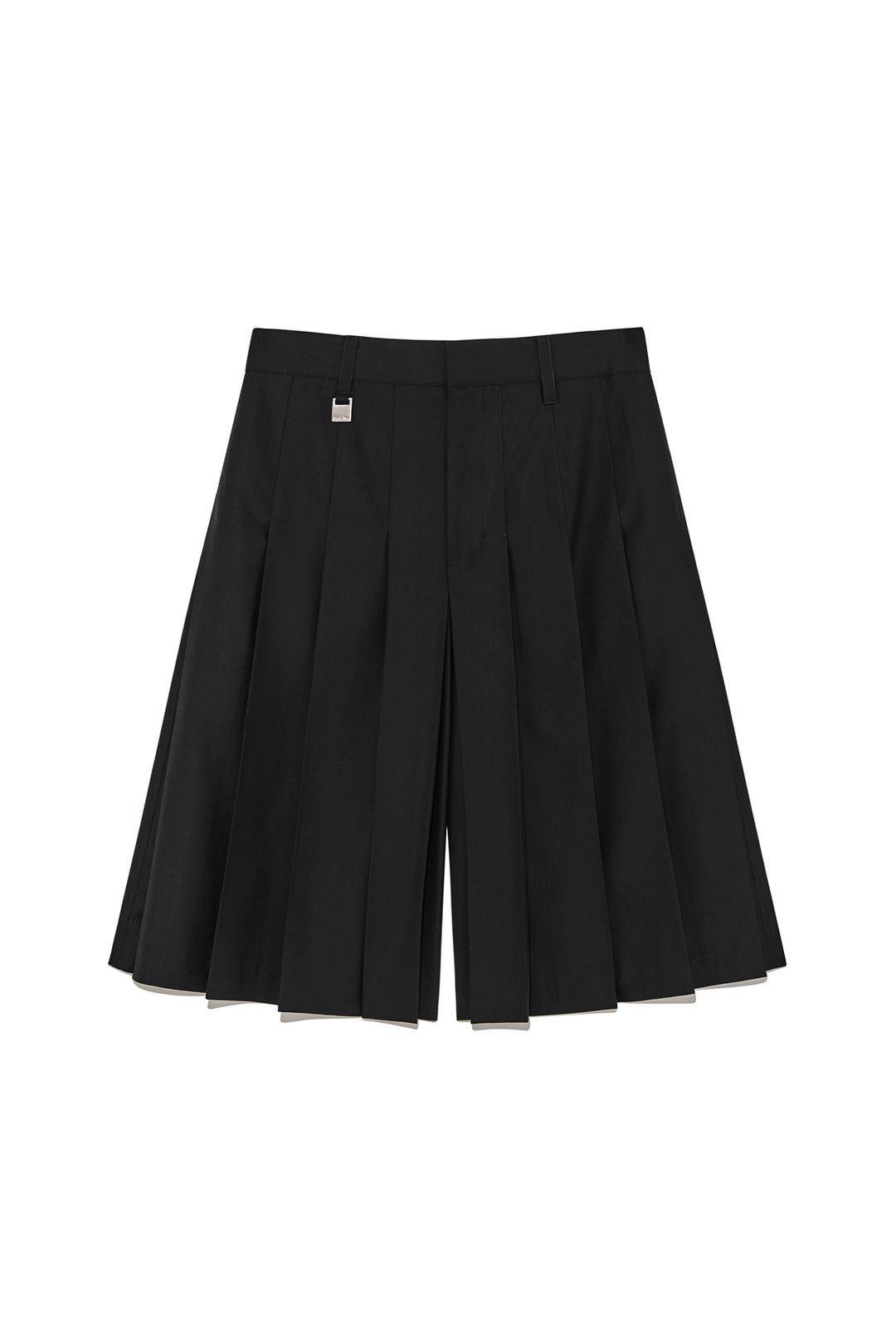 Matin Kim Bermuda Pleats Skirt Pants — Black