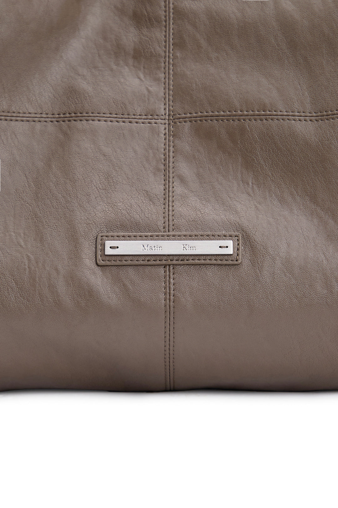 Matin Kim Side String Leather Shoulder Bag — Brown