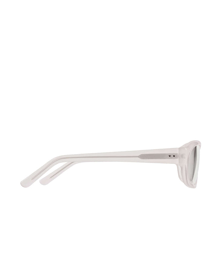 Stand Oil Curved Glow Semi-Goggle Sunglasses — Cream