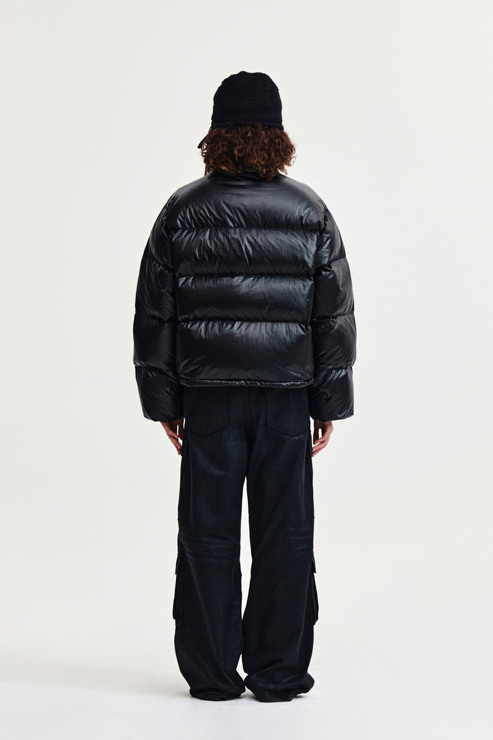 Matin Kim Small Logo Volume Down Jumper — Black