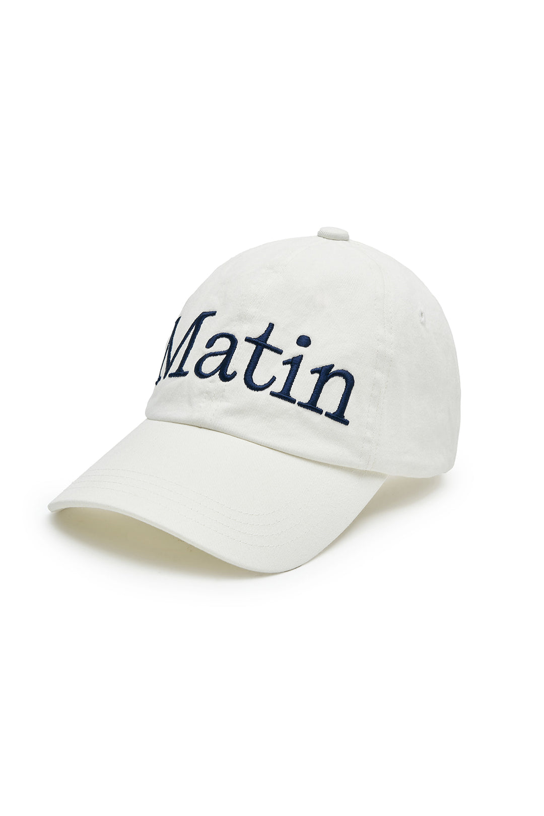 Matin Kim Logo Stitch Ball Cap — White