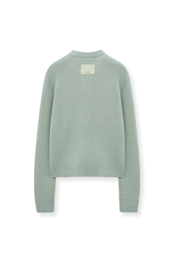 Matin Kim Poni Coni Knit Zip Up — Mint