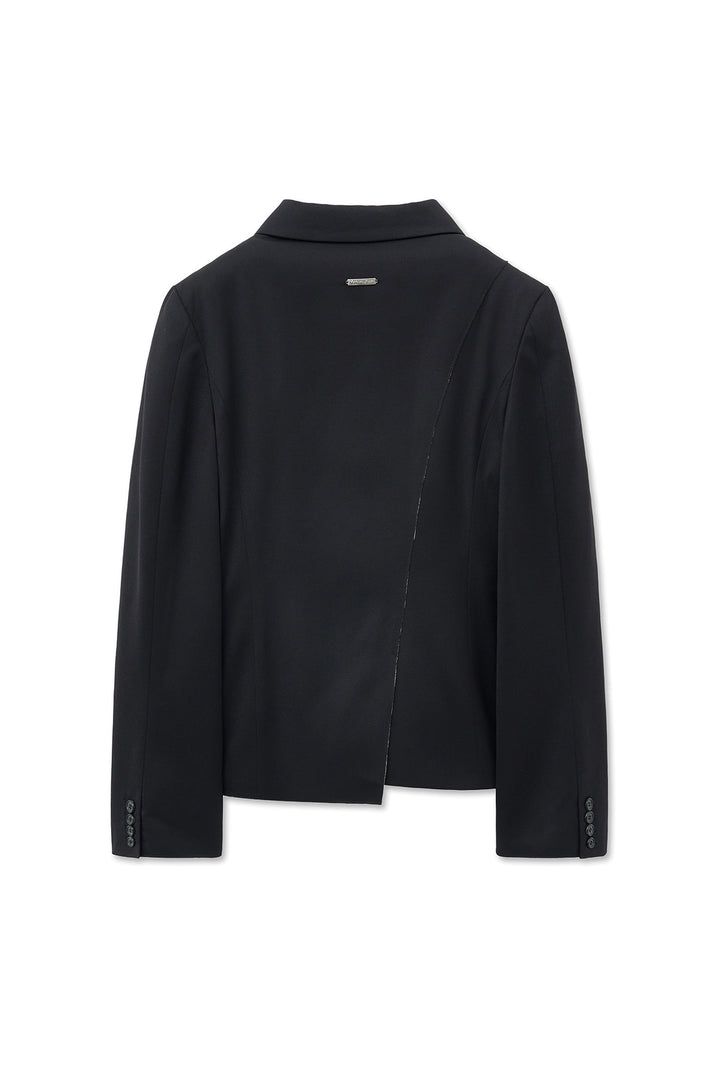 Matin Kim Cut Out Point String Blazer — Black