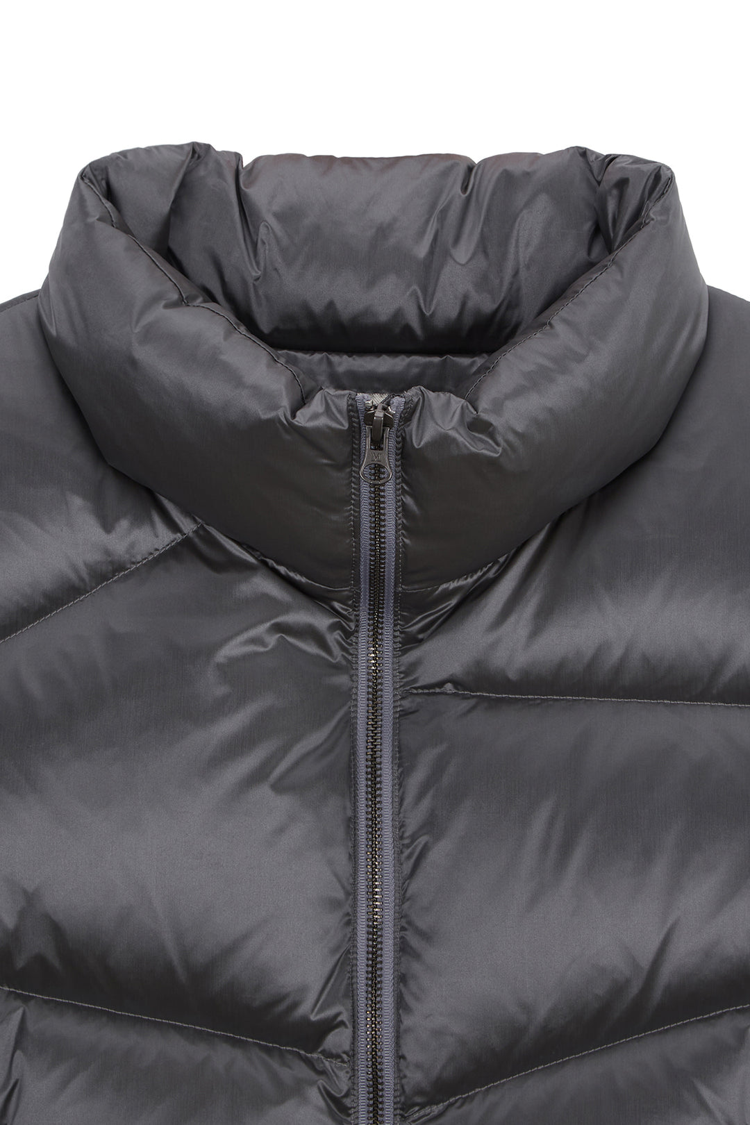 Matin Kim Unbalance Quilted Down Vest — Gray