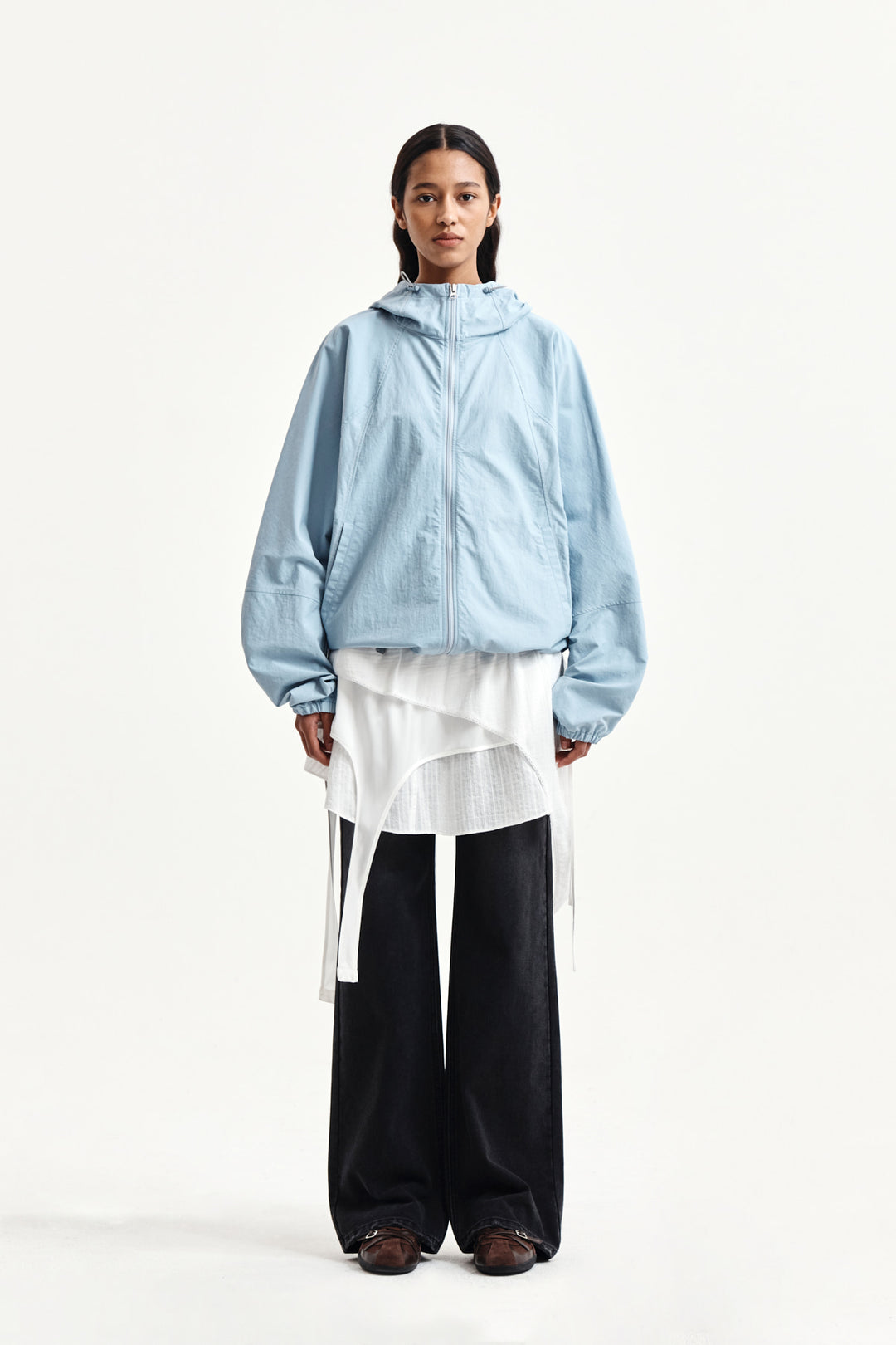 Matin Kim Multi Panel Layered Skirt — White
