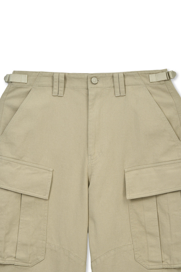 Matin Kim Utility Cargo Bermuda Shorts — Beige