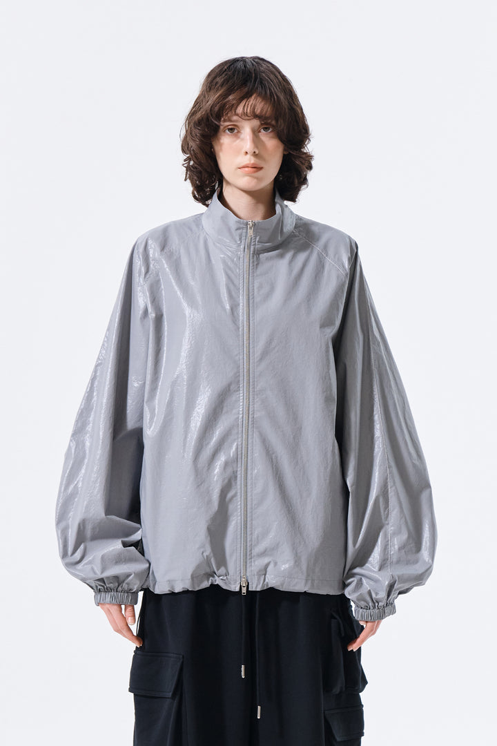 Matin Kim Logo Coating Jumper Dark — Gray