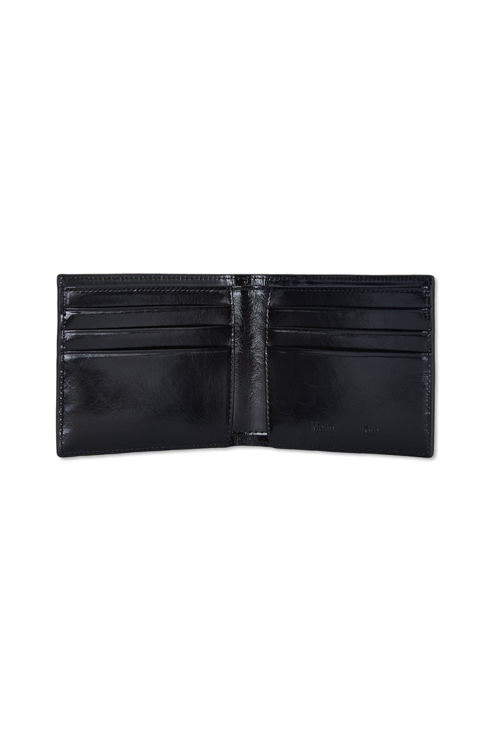 Matin Kim Steel Logo Business Wallet — Black