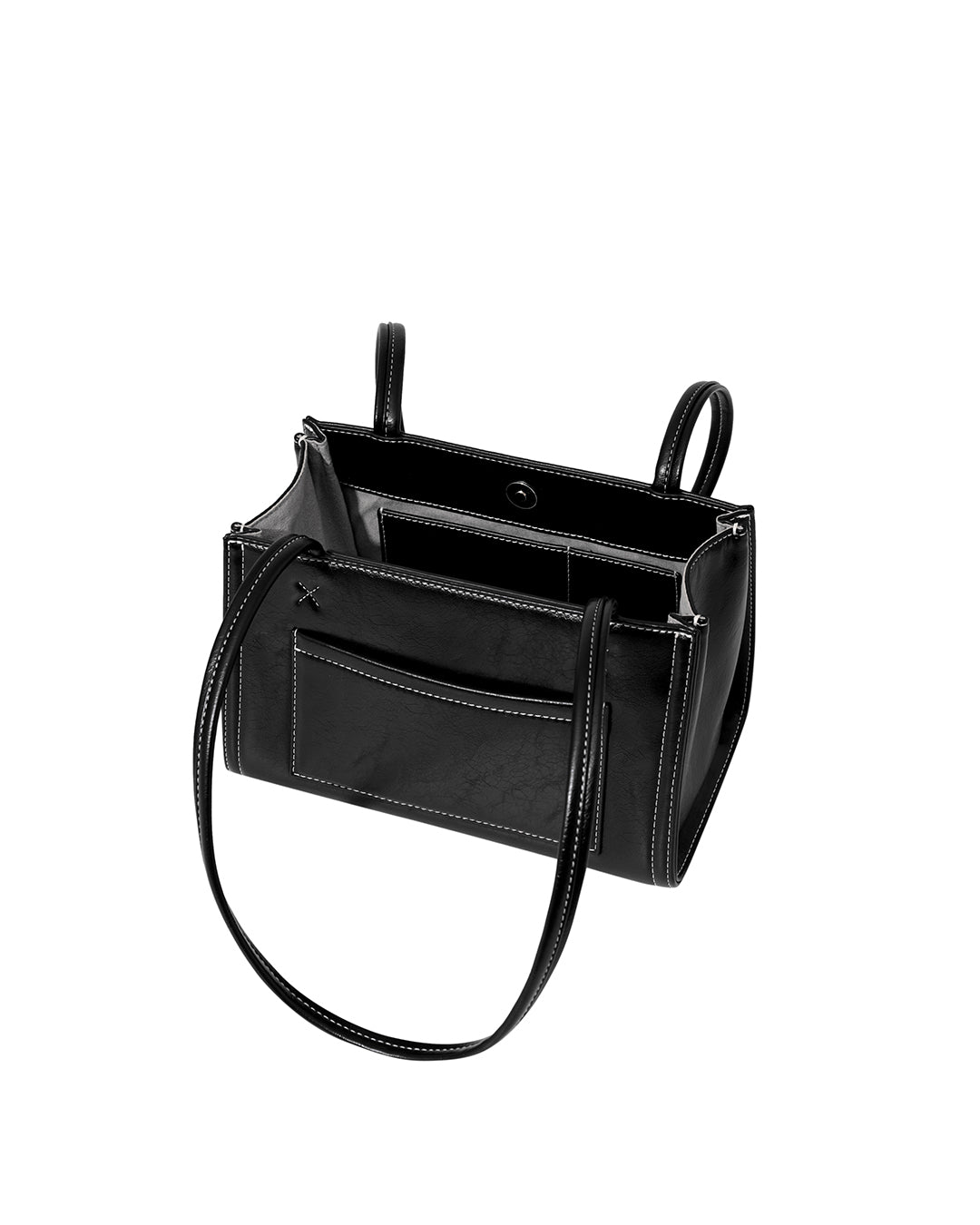 Stand Oil Oblong Tiny Shoulder Bag — Stitch Black