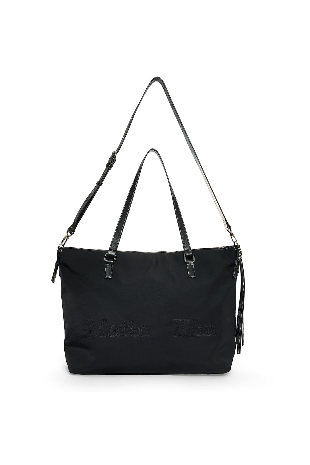 Matin Kim Logo Stitch Two Way Big Bag — Black