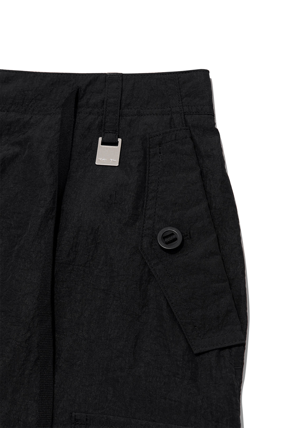 Matin Kim String Nylon Cargo Skirt — Black