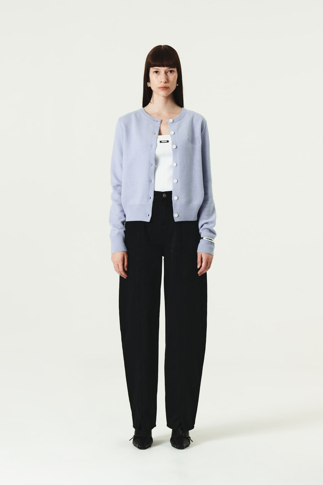 KIMMATIN Over Dying Tapered Denim — Black