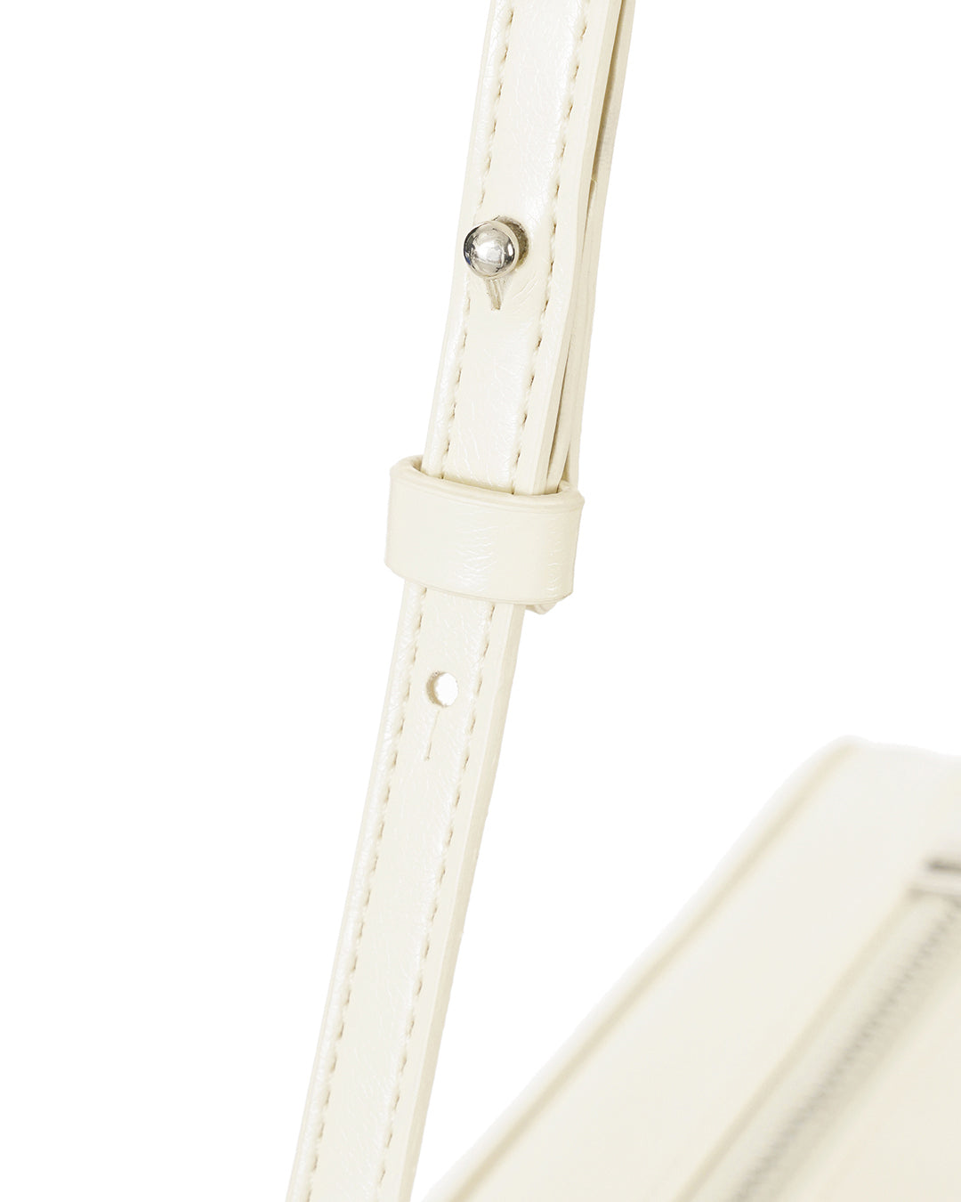 Stand Oil Chunky Bag — Glossy Wrinkled Leather — Cream
