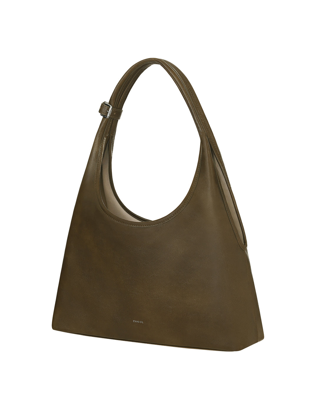Stand Oil Ringo Bag Mini — Reversible Canvas &amp; Leather — Khaki Brown
