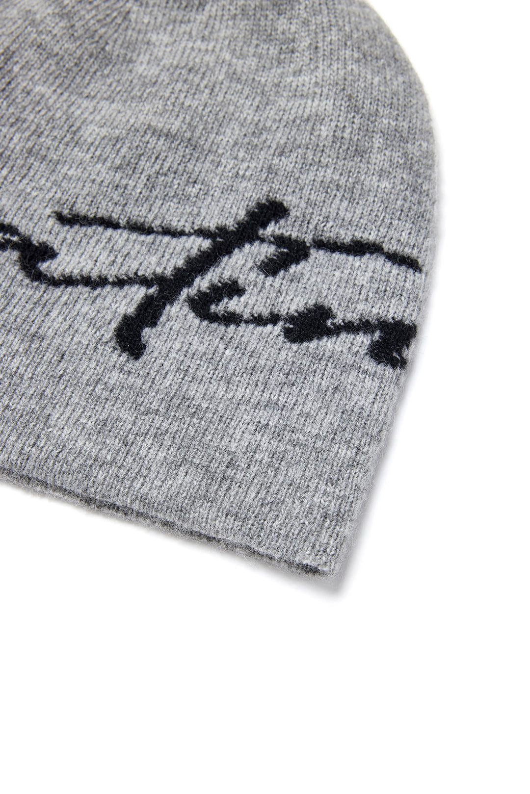 Matin Kim Logo Script Beanie — Gray