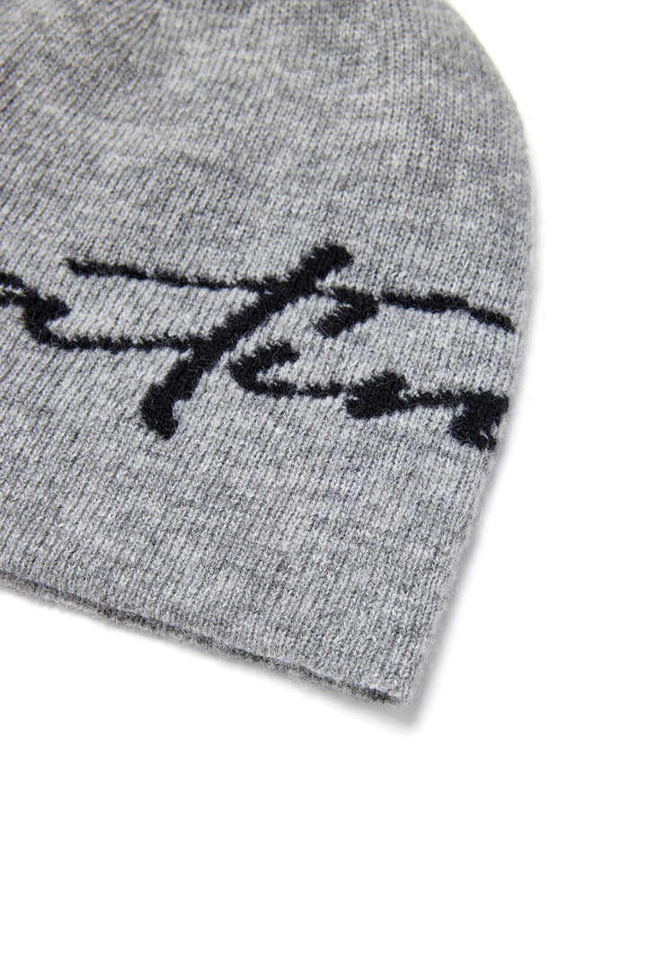 Matin Kim Logo Script Beanie — Gray