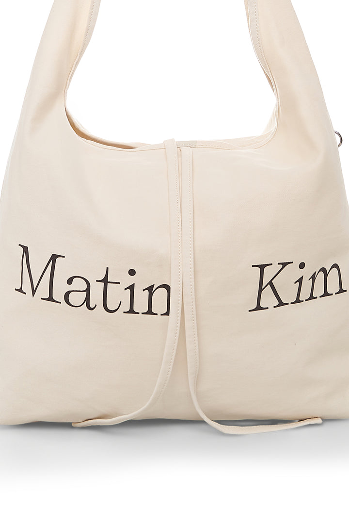 Matin Kim Logo Point Round Ecobag — Ivory