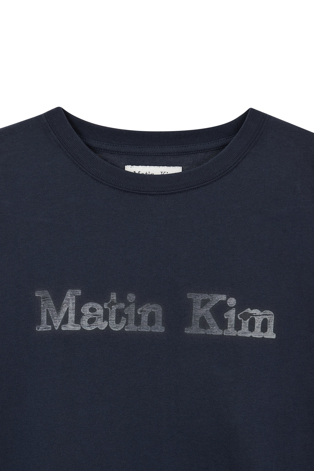 Matin Kim Vintage Logo Graphic Top — Navy blue