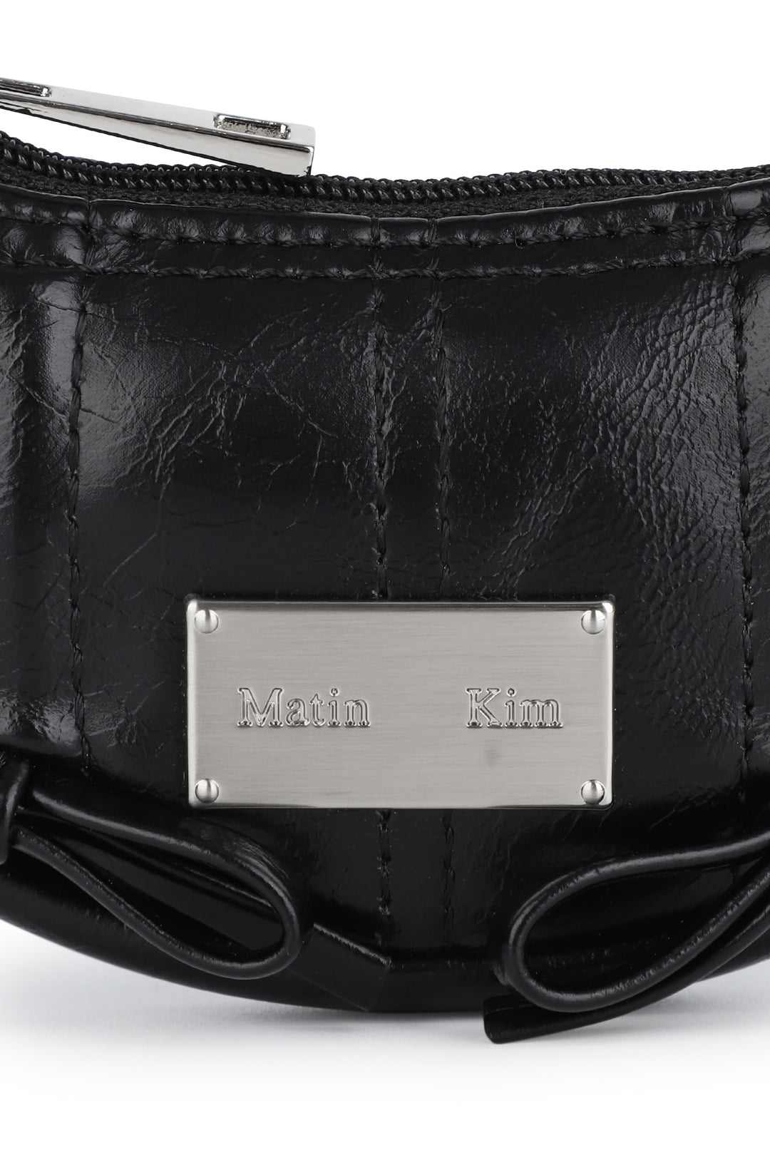 Matin Kim Half Shirring Ribbon Charm — Black