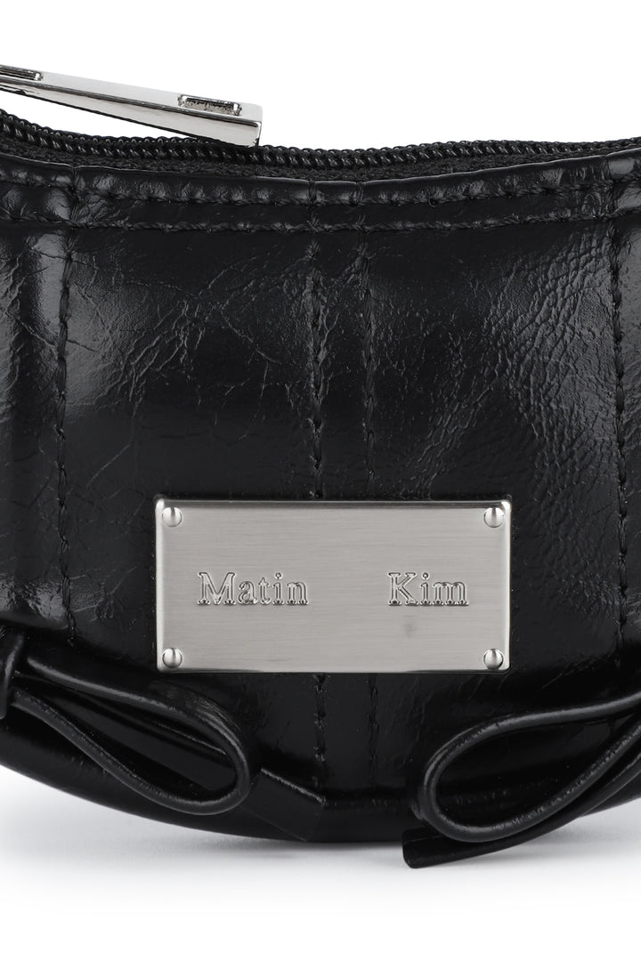 Matin Kim Half Shirring Ribbon Charm — Black