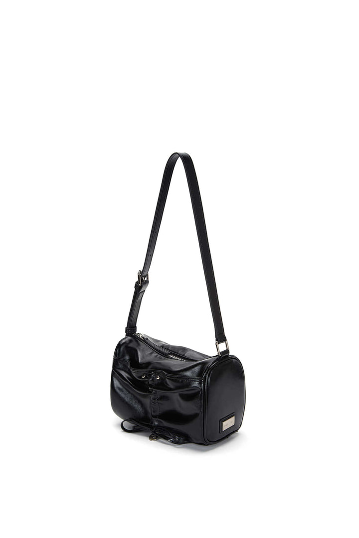 Matin Kim Front Shirring Ribbon Mini Bag — Black