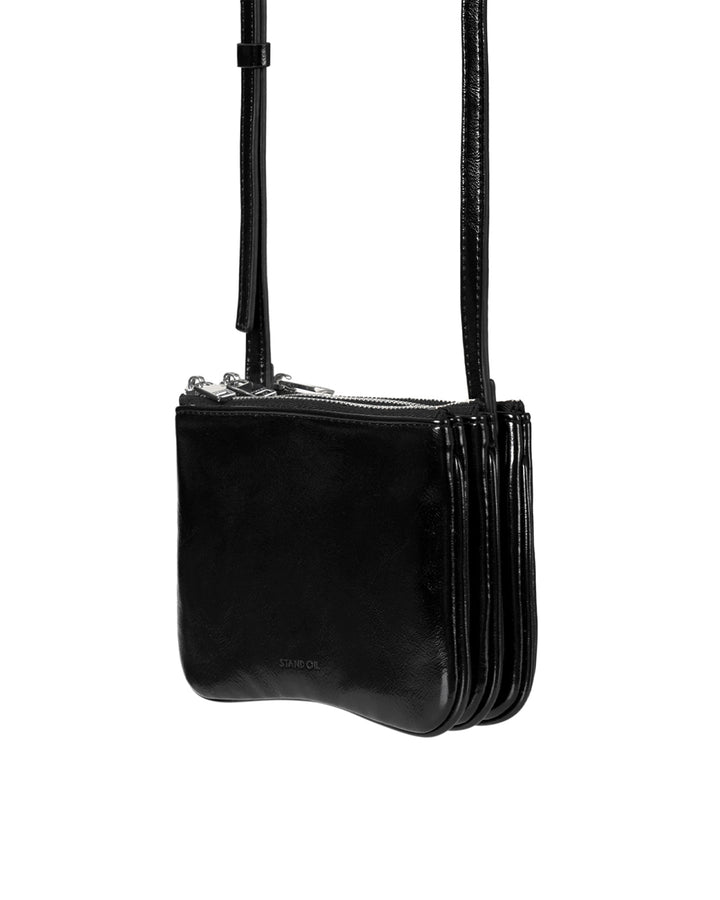 Stand Oil Cookie Accordion Bag — Black