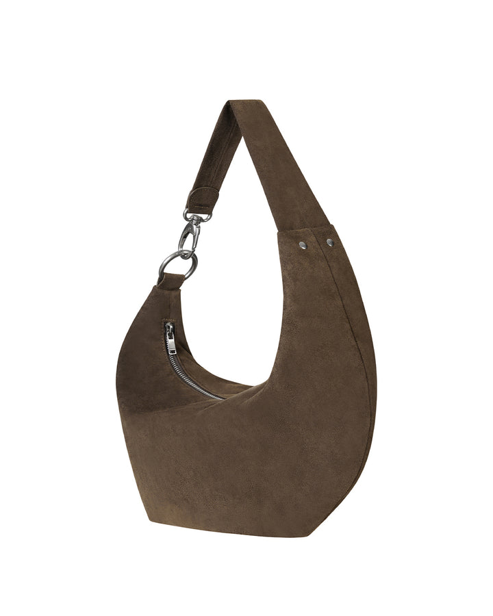 Stand Oil Mauve Bag — Soft Hobo Crossbody — Brown