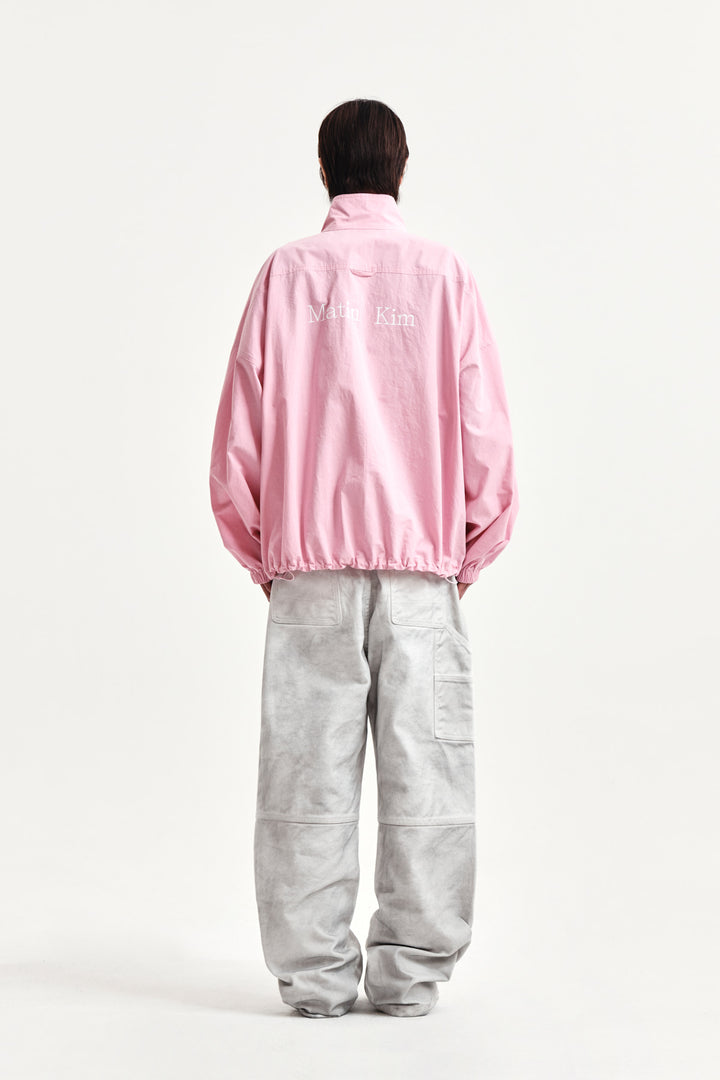 Matin Kim Back Logo High Neck Jumper — Pink