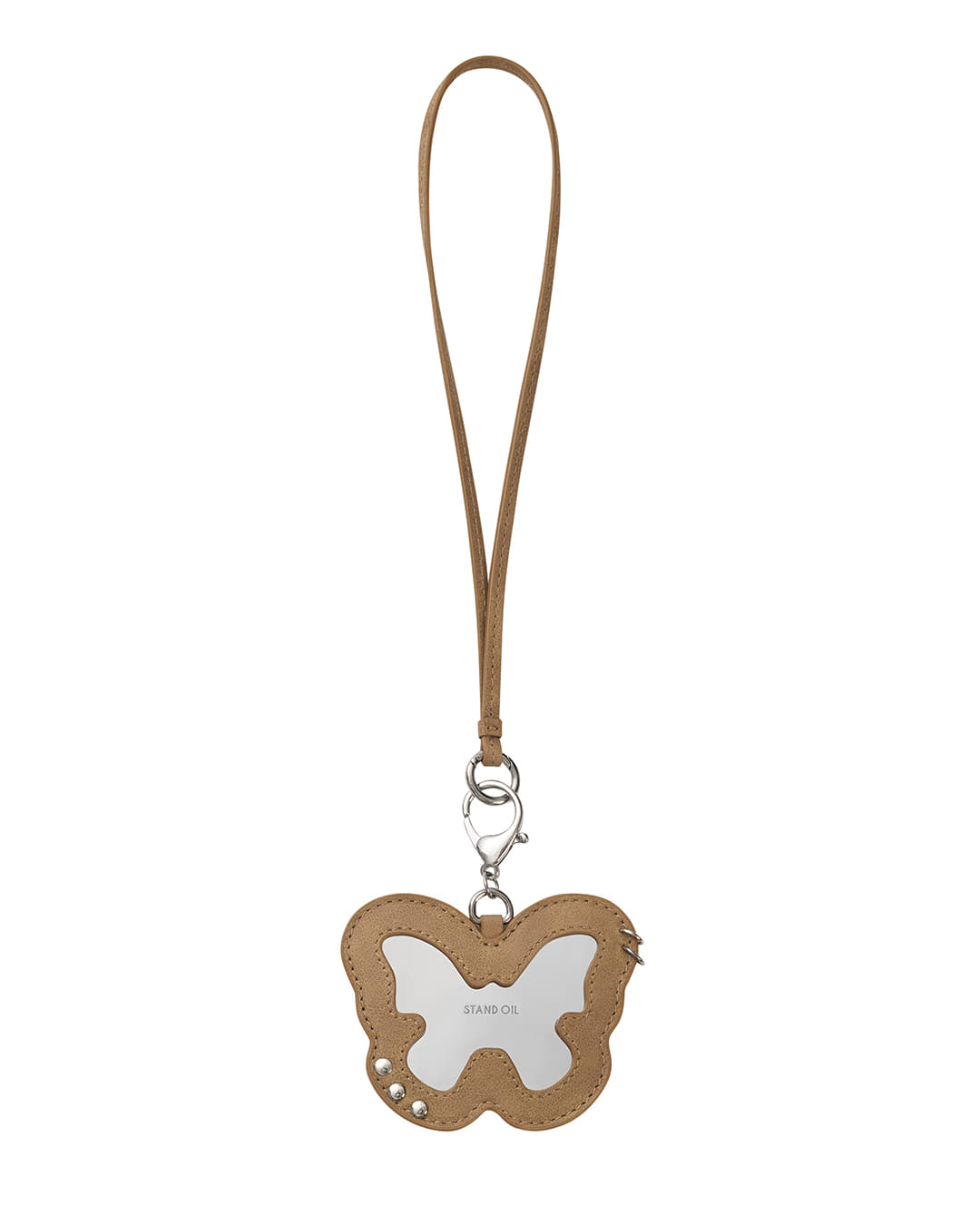 Stand Oil Fleeting Mirror Keyring — Camel