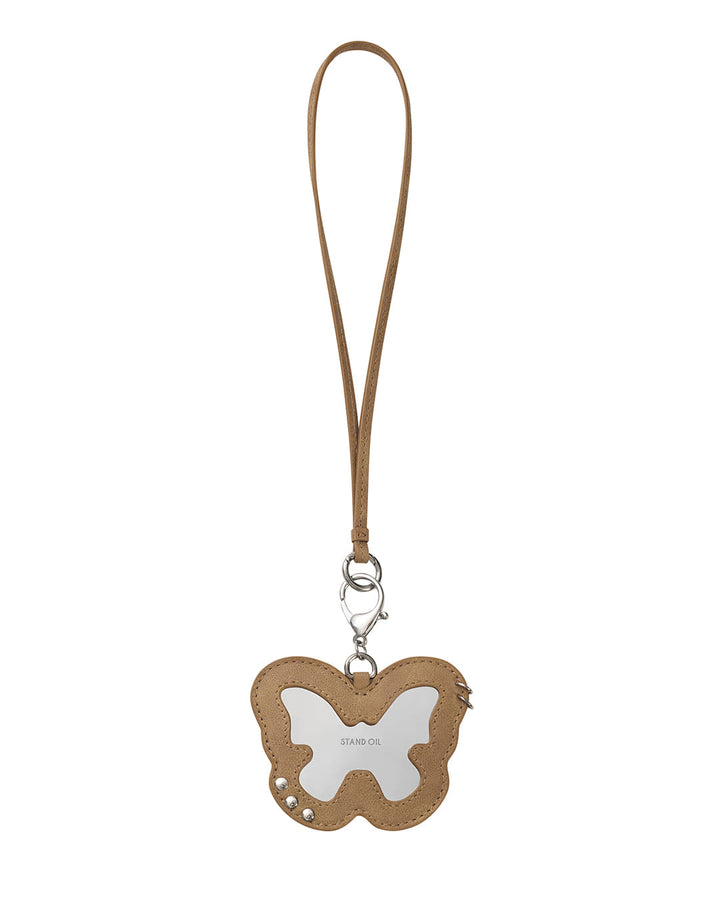 Stand Oil Fleeting Mirror Keyring — Camel