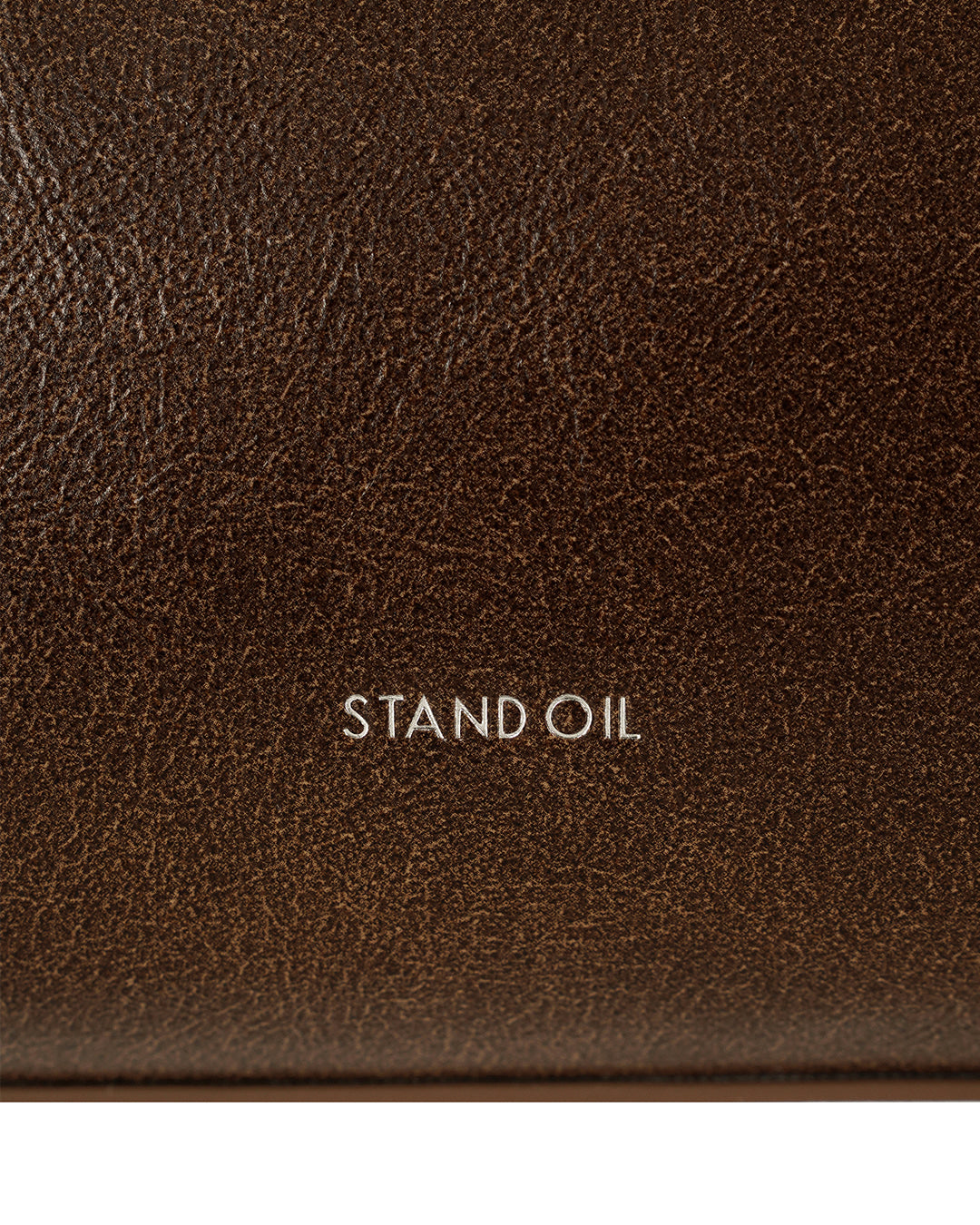 Stand Oil Boat Bag — Glossy Shoulder Crossbody — Brown