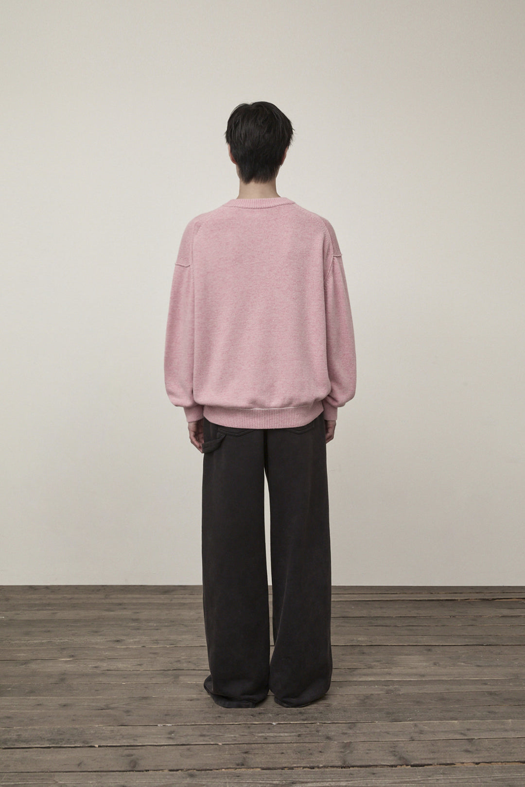 Matin Kim Color Trim Line Logo Pullover — Pink