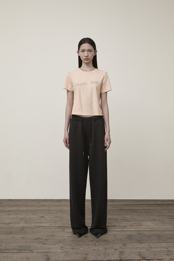 Matin Kim Back Pocket Glitter Sweatpants — Black