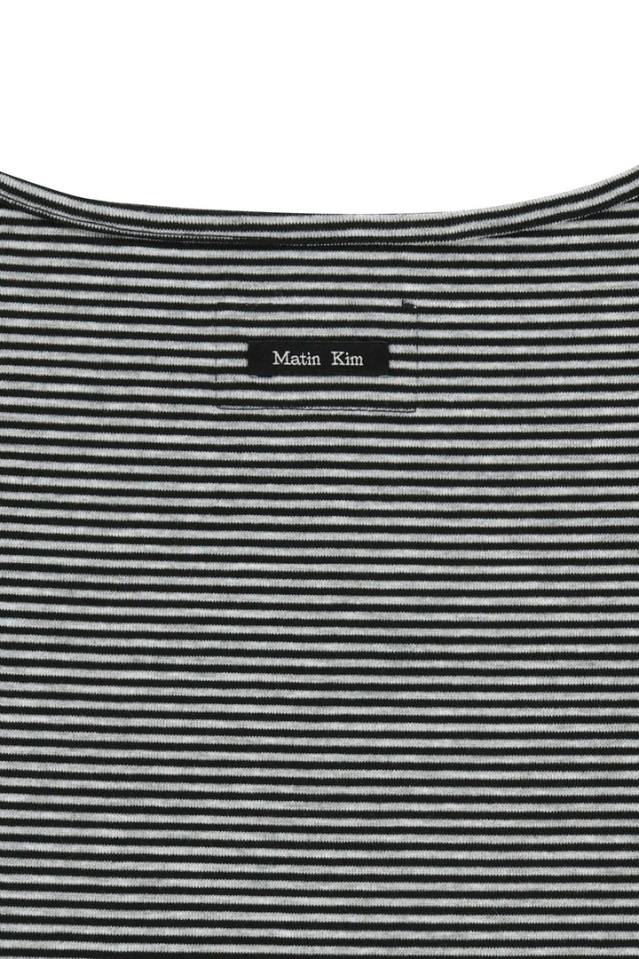 Matin Kim Square Neck Cropped Tank — Black