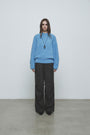 KIMMATIN Wool Blended Parachute Pants — Charcoal