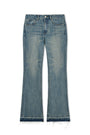 Matin Kim Washed Point Boots Cut Denim — Blue