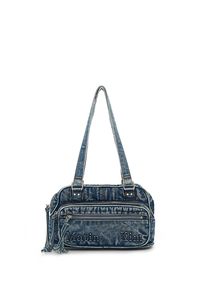 Matin Kim Dust Denim One Pocket Shoulder Bag — Blue