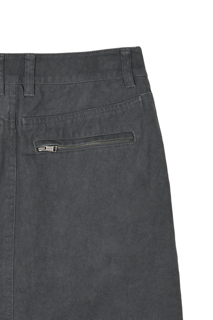 Matin Kim Washed Mermaid Long Skirt — Charcoal