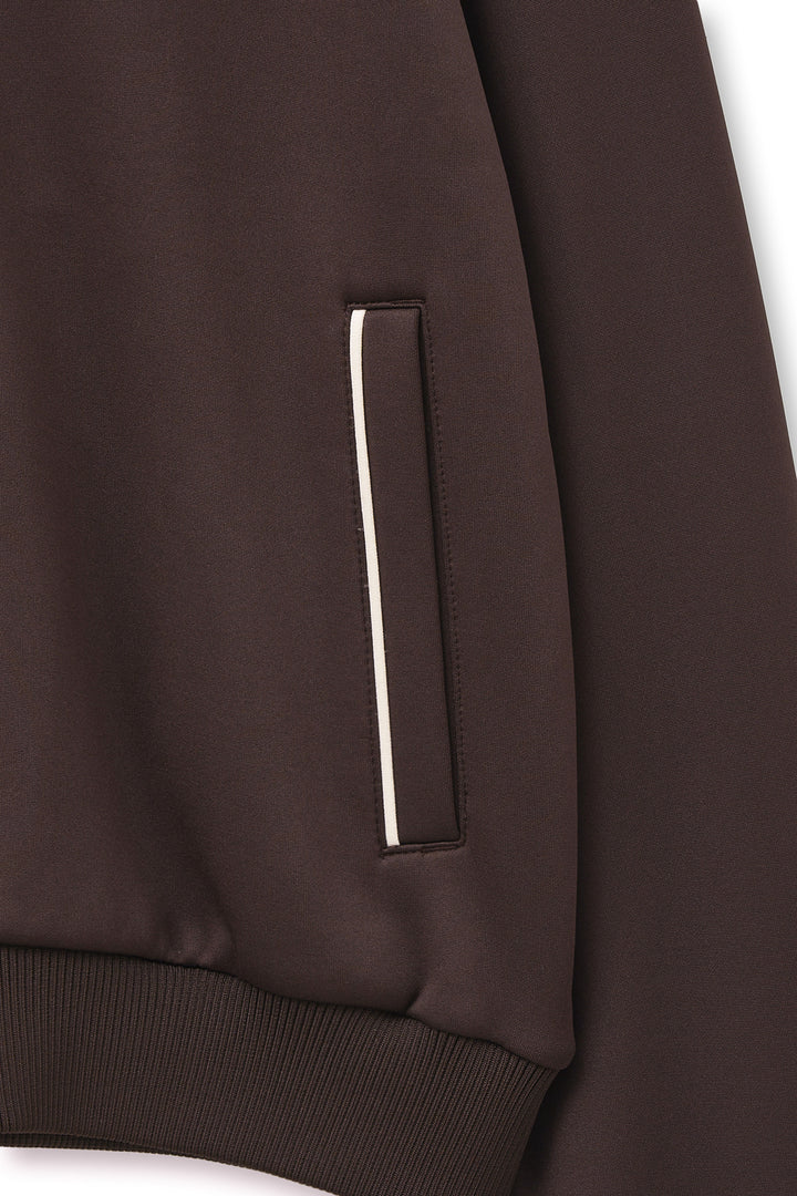 Matin Kim Heart Logo Track Jumper — Brown