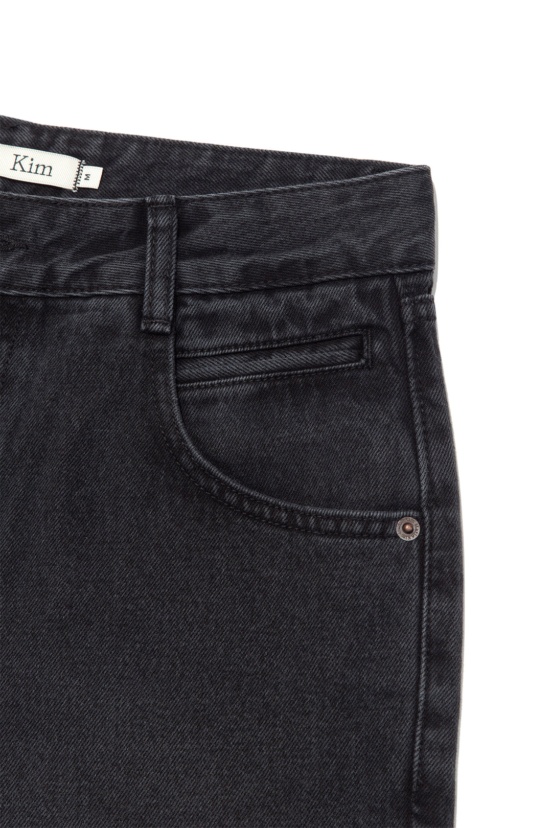 Matin Kim Pocket Washed Point Denim — Black