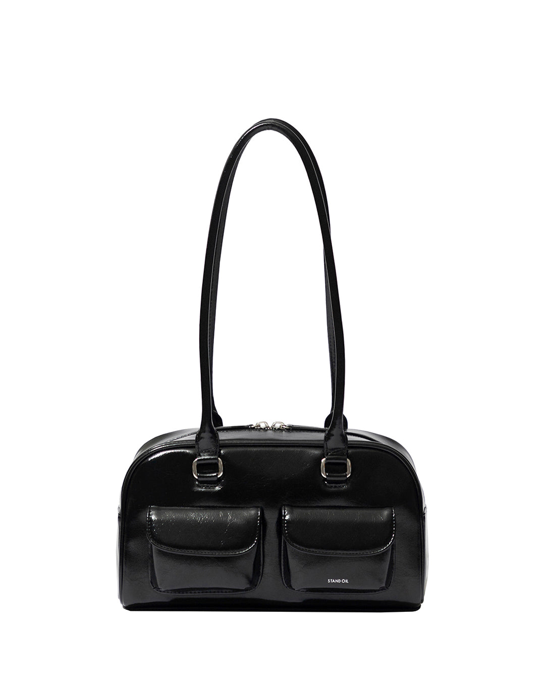Stand Oil Chubby Bag — Quilted Bowling Crossbody — Black