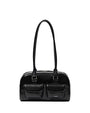 Stand Oil Chubby Bag — Quilted Bowling Crossbody — Black