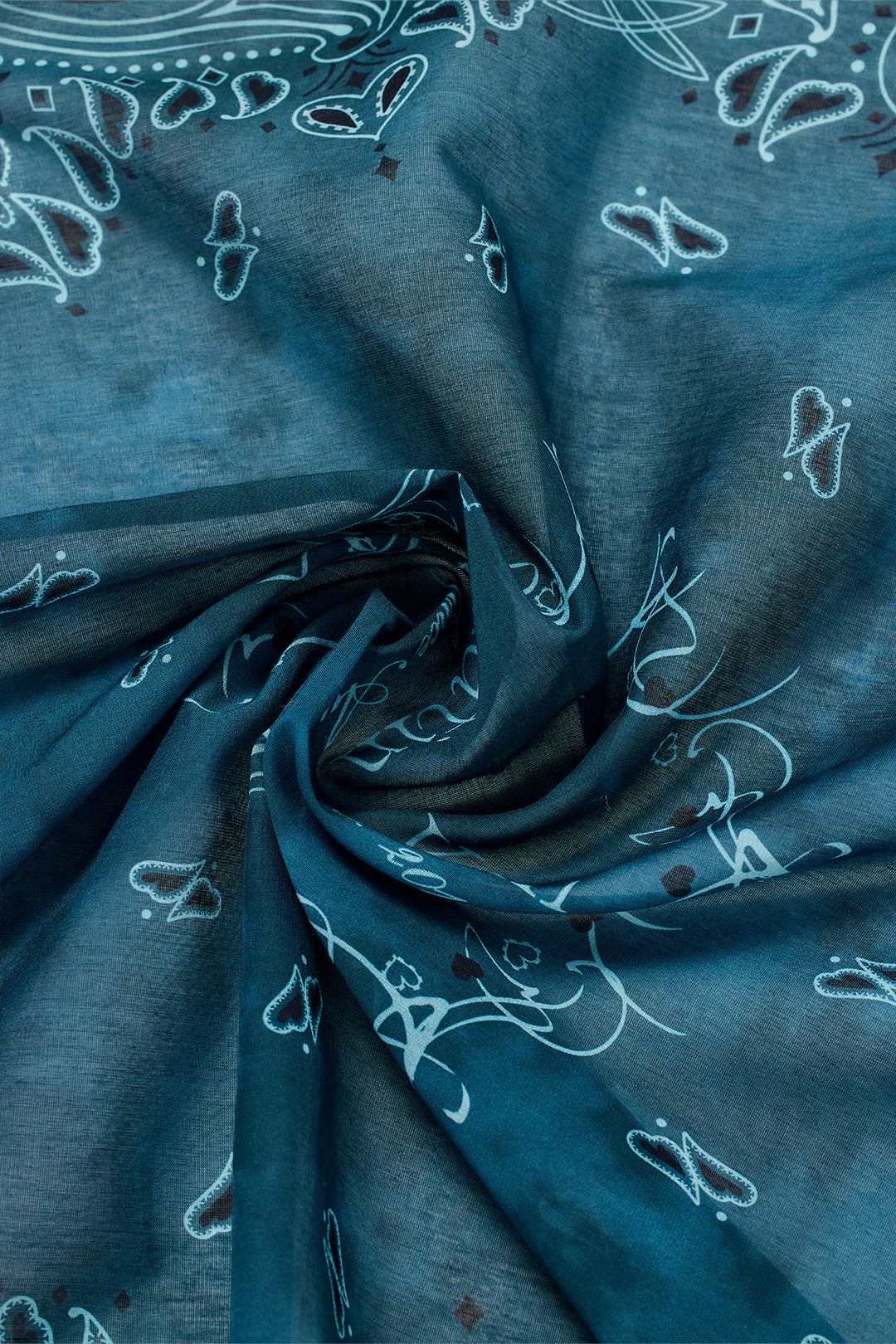 Matin Kim Vintage Printed Bandana — Navy blue