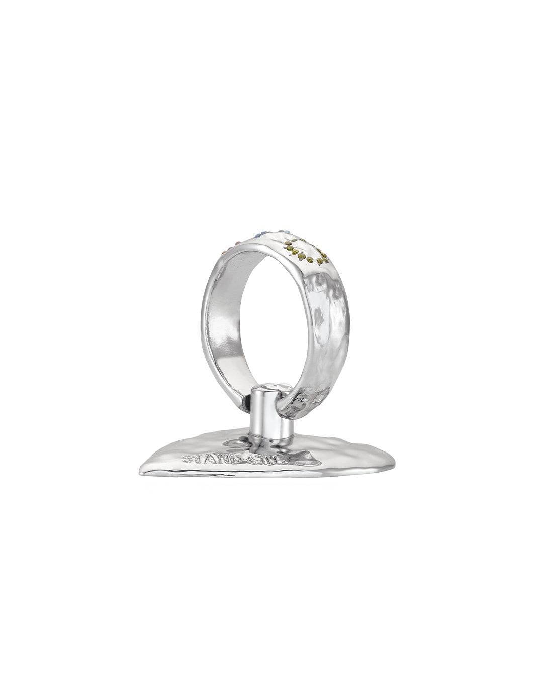 Stand Oil Heart Initial Gripring — Silver