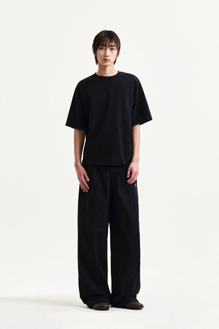 Matin Kim Raw Cut Graffiti Logo Top — Black
