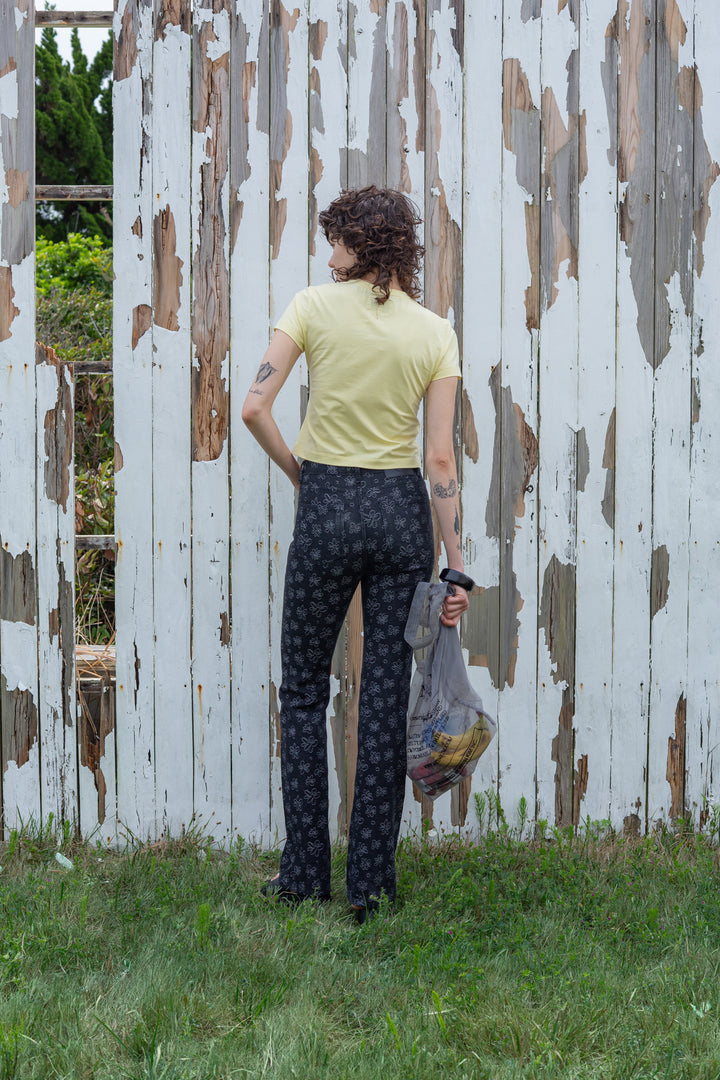 Matin Kim Bubbly Graphic Printing Top — Yellow